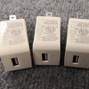 3 Pack USB Wall Charger Power Adapter Plug 5V 1A Supply Charging Brick Bulk Lot